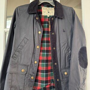 Waxed Barn jacket with sherpa lininng